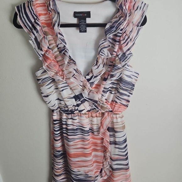 Teeze Me Multicolor Ruffle Dress - Picture 2 of 8